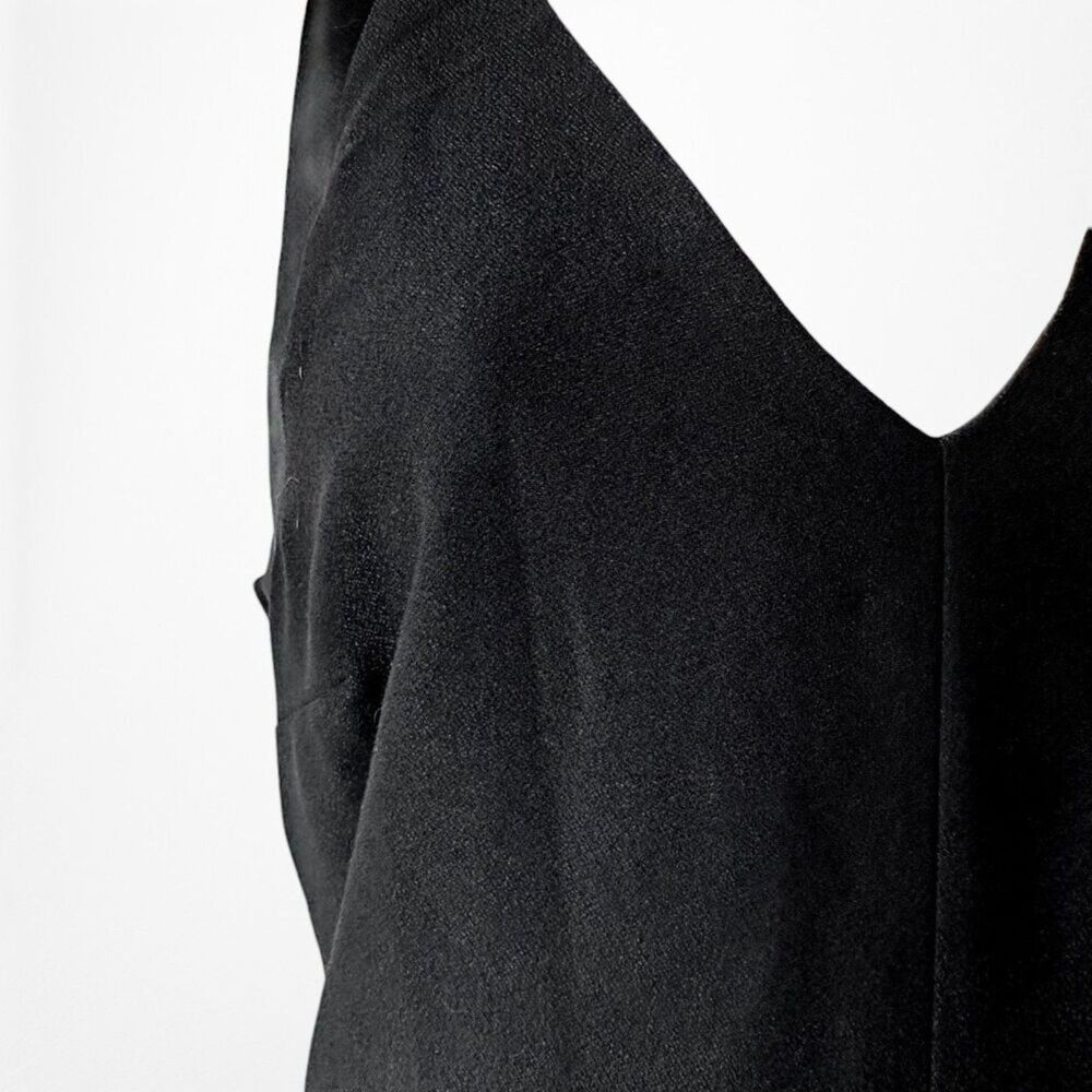 Vintage Y2K Black Sleeveless V-neck Wide Leg One Piece Office Jumpsuit Size M - Picture 8 of 9